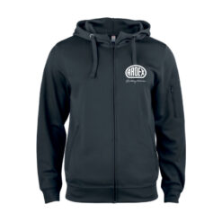 Hoodie med dragkedja, svart